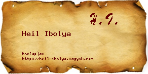 Heil Ibolya névjegykártya